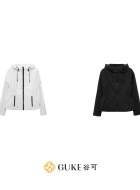 谷可女连帽加绒休闲短外套