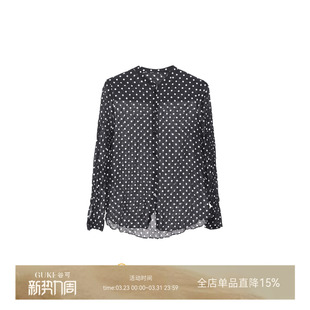 GKE谷可C1156黑色波点衬衫 休闲风显瘦气质减龄上衣 女长袖