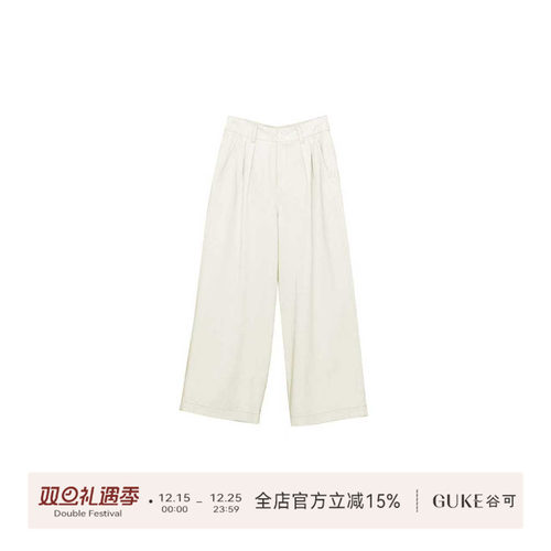 GKE/谷可K7330时尚直筒裤2025秋季新款女裤百搭高腰显瘦休闲长裤