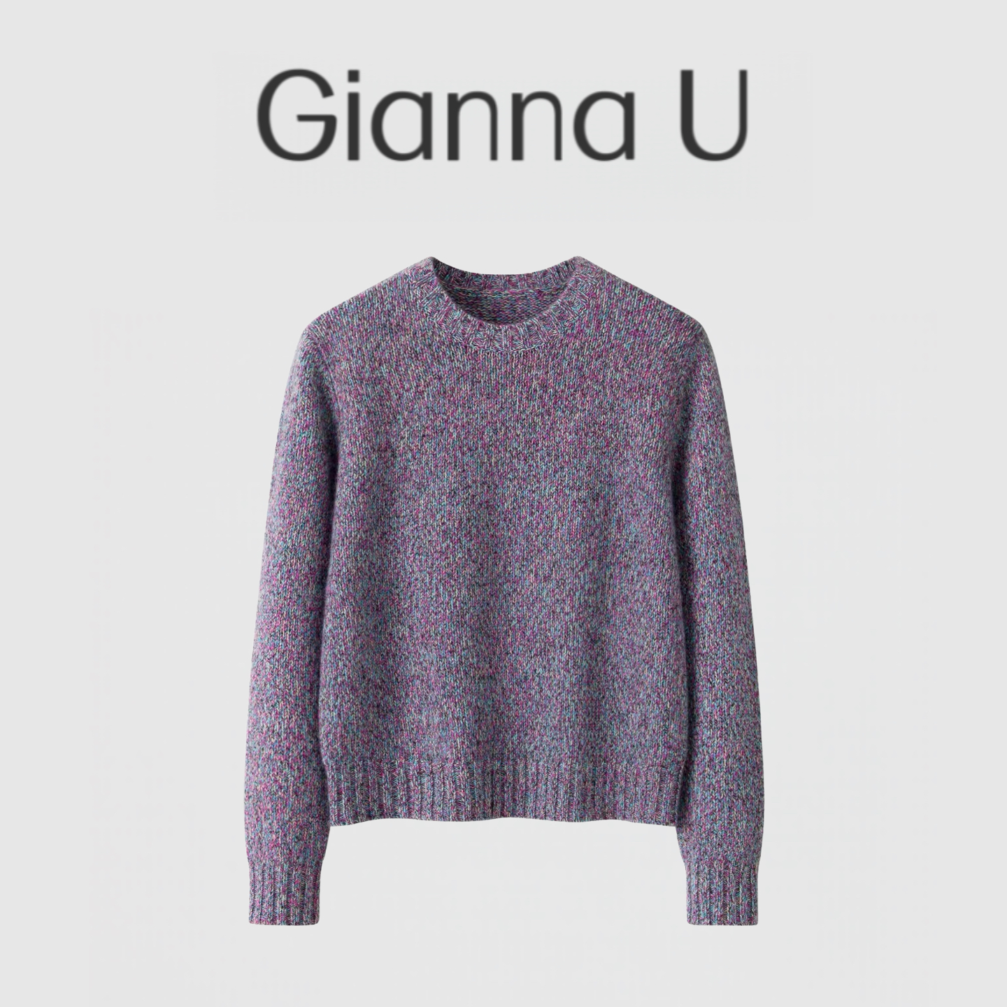 外销花纱款~100%纯山羊绒衫女圆领加厚秋冬宽松休闲针织毛衣打底,女装/女士精品,毛针织衫,淘宝优惠券,粉丝福利购,淘宝优惠卷