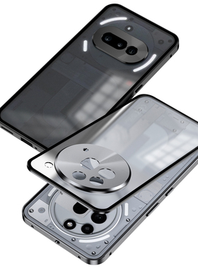 Nothing phone3A/3手机壳创意直边铝合金框护镜头手机套防摔Nothing Phone3aPro弹扣磨砂背板保护套防指纹