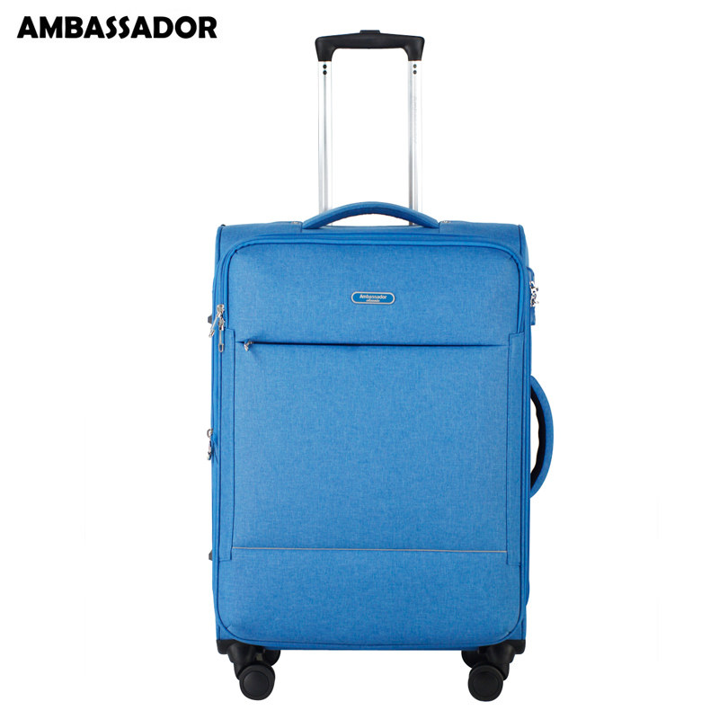 Ambassador拉杆箱飞机轮雪花布旅行箱密码锁19寸登机软箱24寸