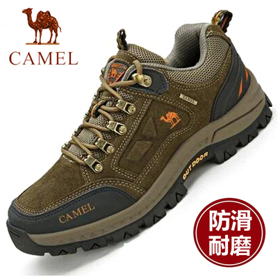 骆驼男鞋秋冬户外休闲运动鞋真皮