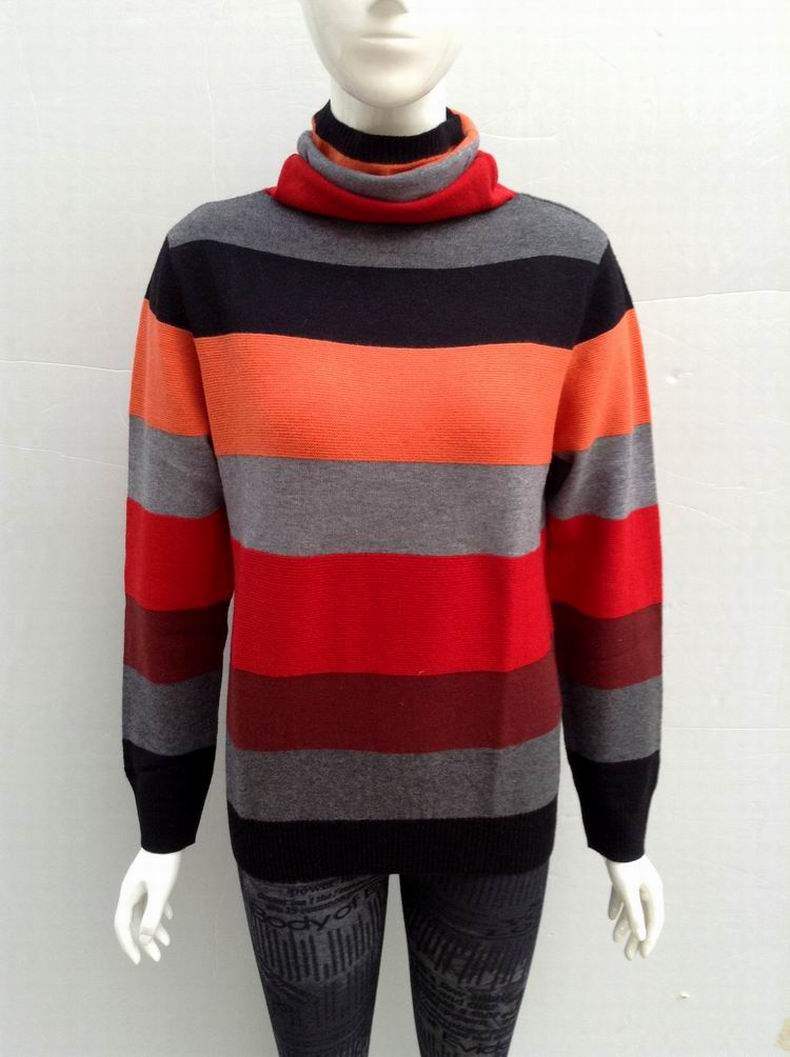 专柜正品海尔曼斯D293B93女式秋冬条纹针织堆堆领长袖羊毛衫特价,女装/女士精品,毛衣,淘宝优惠券,粉丝福利购,淘宝优惠卷