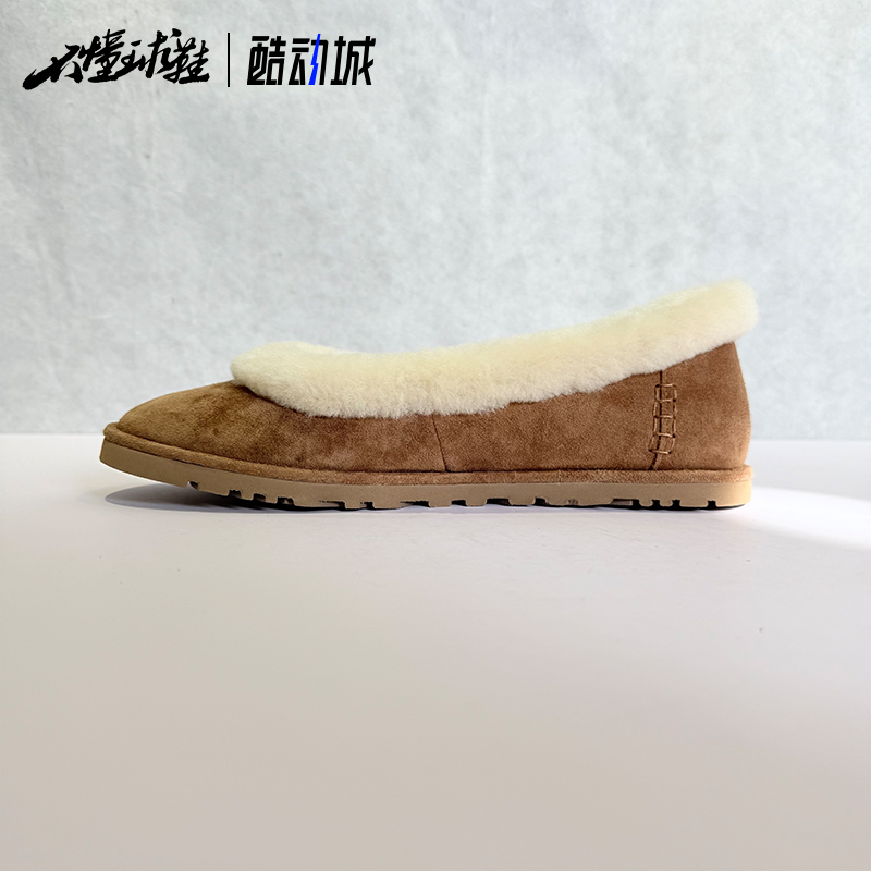 UGG ZORA BALLET FLAT塔茨休闲一脚蹬懒人毛毛鞋拖鞋1178111-CHE