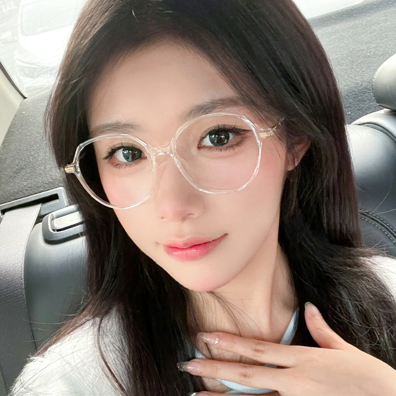 美司超轻TR近视眼镜框韩系减龄圆框镜架可配防蓝光平光M208