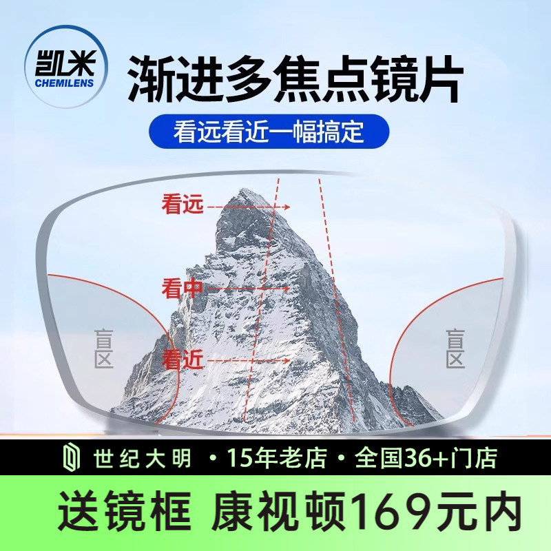 韩国凯米内渐进眼镜片老花镜片