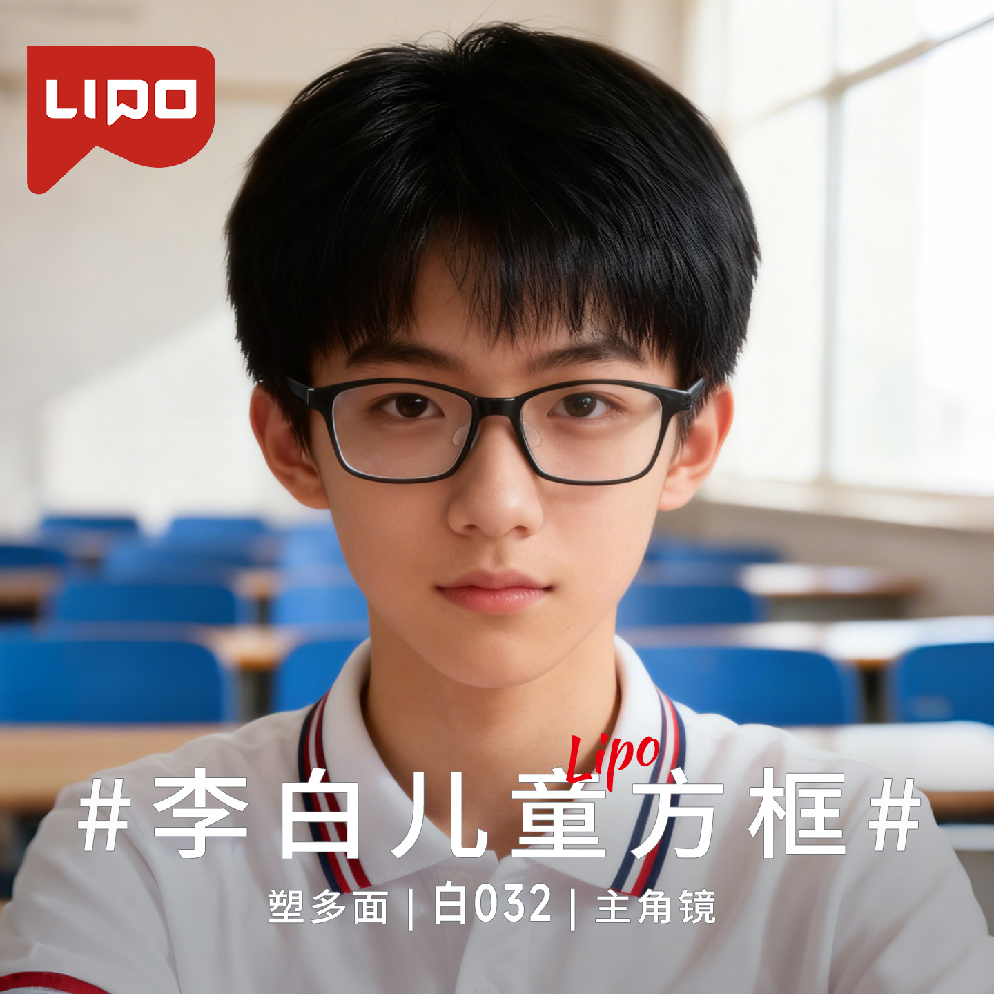 李白儿童眼镜框青少年款