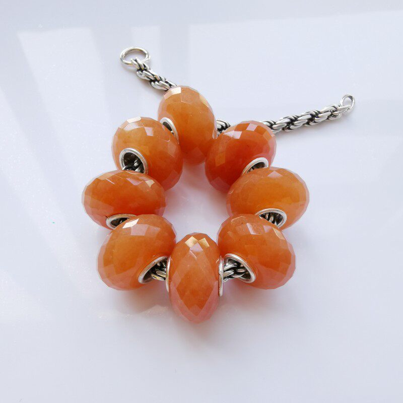 毕亨特 天然石 圆切面 红东陵 手链串珠 石头珠