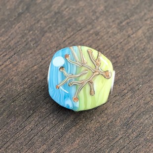 毕亨特·珠宝猎人 手工琉璃珠阳光下的大树 纯银大孔直通管