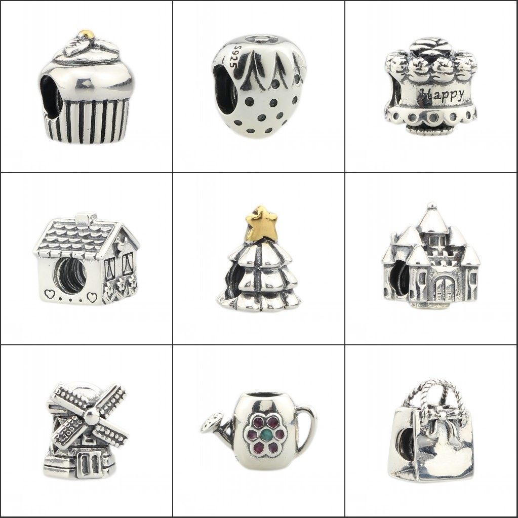s925纯银 蛋糕 草莓 房子 圣诞树 手提包 水壶 风车 手链串珠,饰品/流行首饰/时尚饰品新,其他DIY饰品配件,淘宝优惠券,粉丝福利购,淘宝优惠卷