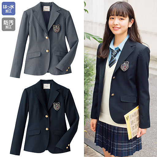 CECILE高中生校服蓝灰西装制服