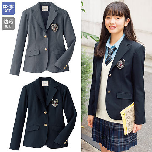 CECILE高中生校服蓝灰西装制服
