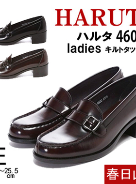 包邮包税日本haruta4600高跟女生制服鞋带扣英伦日系小皮鞋乐