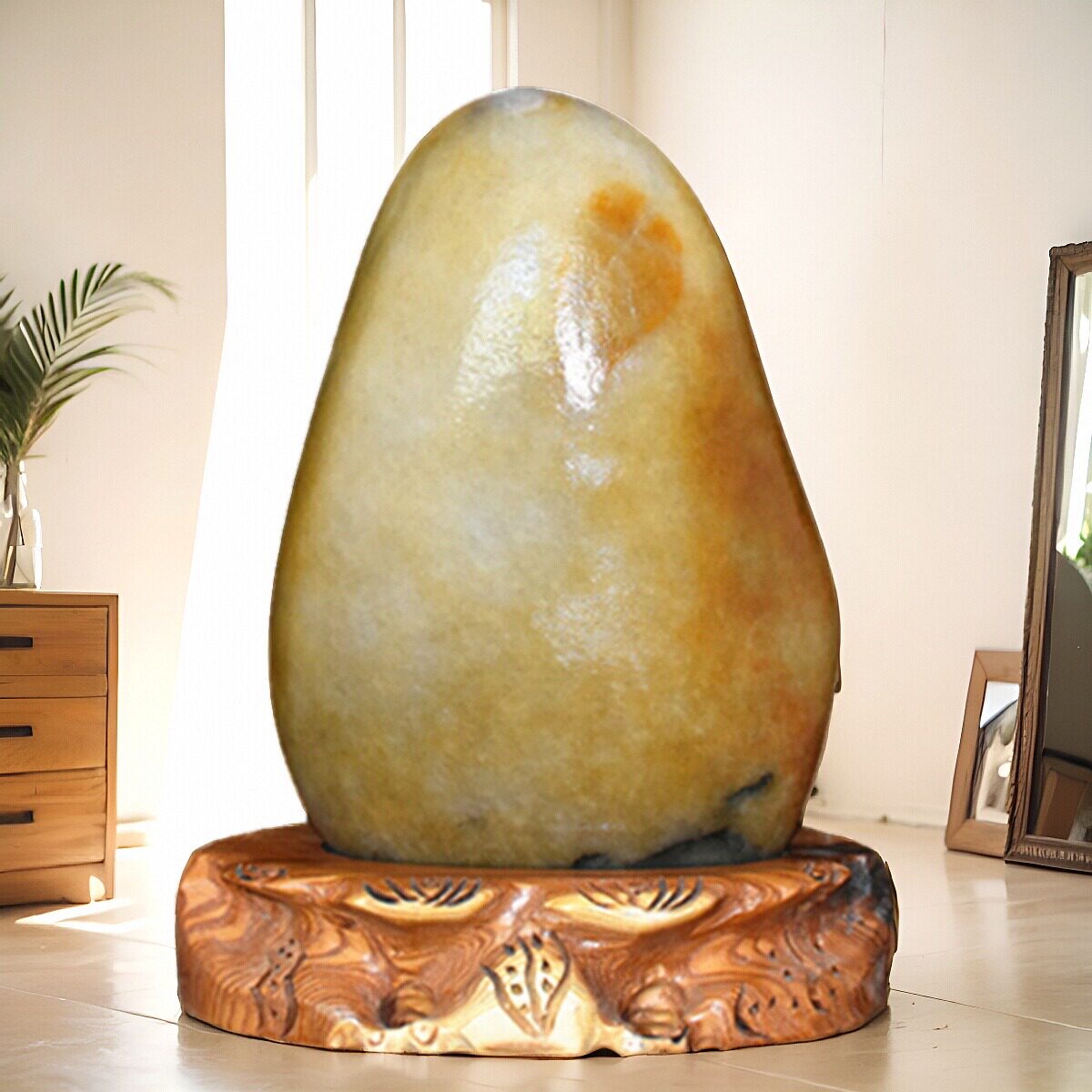 新疆金丝玉原石籽料天然玉石戈壁玉泥石玉和田玉奇石摆件玉器