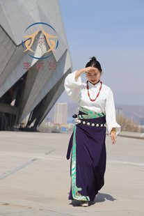 藏式民族风假袍锅庄舞裙