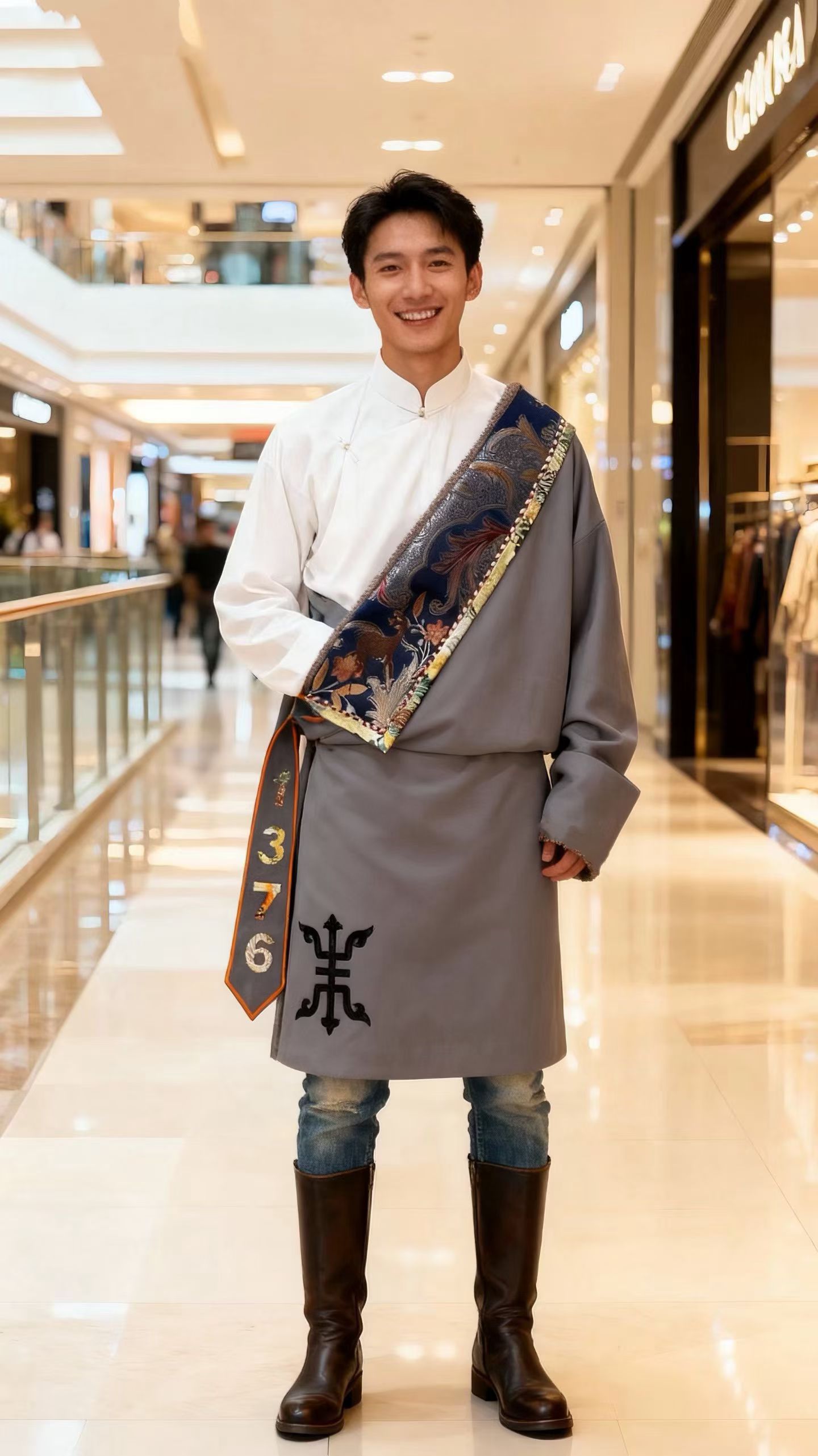 新款藏式民族风男袍男士藏袍