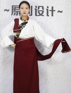 新款藏式民族风假袍锅庄舞裙(不包括衬衣)