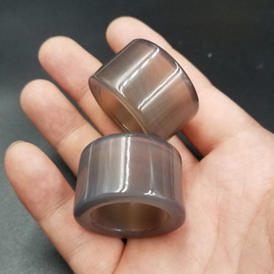 厂家直销新款天然玉石紫玉髓扳指玉髓玛瑙扳指玉石戒指指环