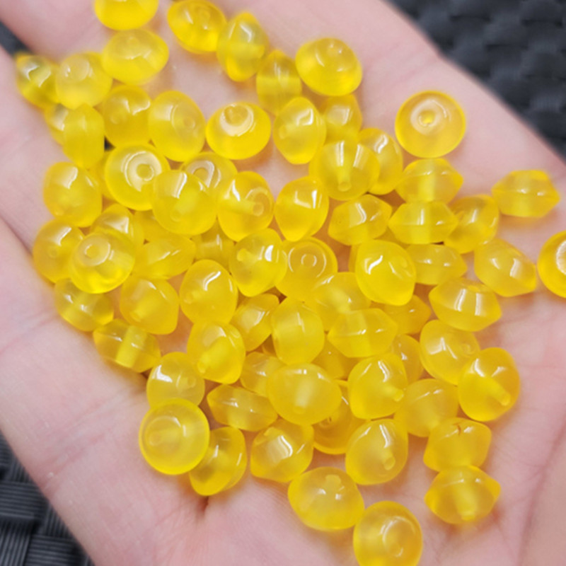 冰种8毫米黄玉髓算盘珠玉石散珠