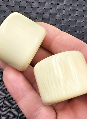 牙黄色扳指米黄色仿玉石扳指塑料树脂扳指男女同款扳指手饰指环