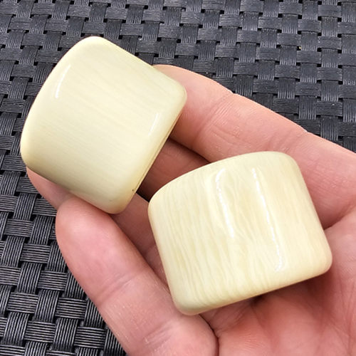 牙黄色扳指米黄色仿玉石扳指