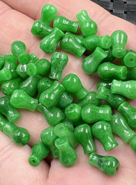 玉石散珠翠玉干青花瓶散珠祖母绿