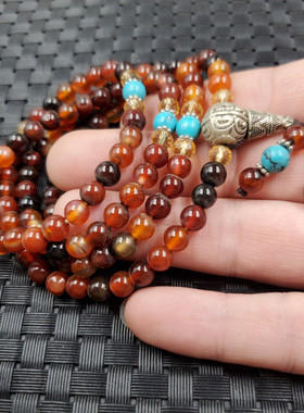 碧绿色玉髓水草玛瑙手串