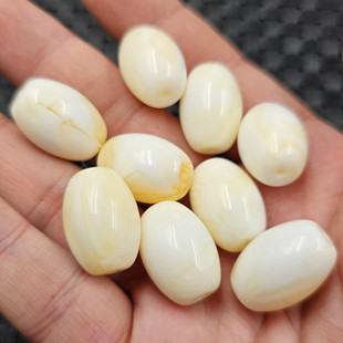 荧光浮盐水人造蜜蜡米珠散珠白花蜜蜡勒子路路通饰品配件手工珠子