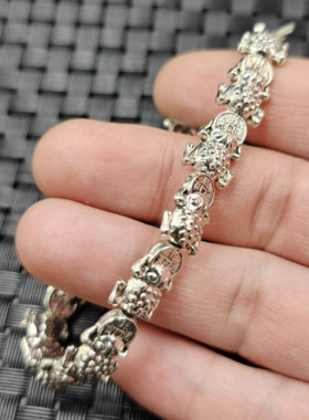 藏银金蝉手链苗族银色金蝉