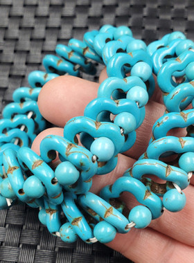 优化绿松石套环手链天蓝色