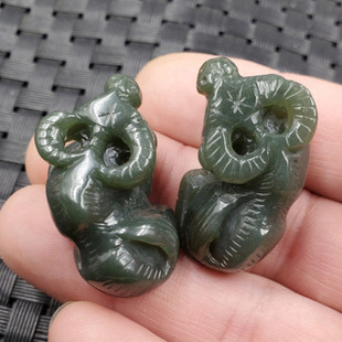 玉石挂件和田玉生肖牛挂件青玉立体牛挂件玉石牛吊坠玉牛项链坠