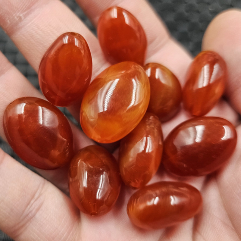 人造蜜蜡随型珠散珠橘红色蜜蜡珠子diy手链项链饰品配件珠子