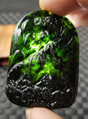 新疆生肖虎挂件吊坠天然玉石