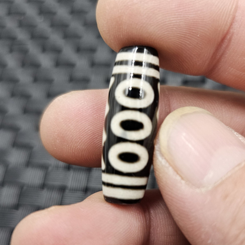 黑白玛瑙五眼天珠玉石散珠