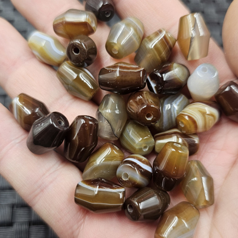 缠丝玛瑙米珠玉石散珠冰种玉髓腰鼓珠桶珠路路通饰品配件珠子