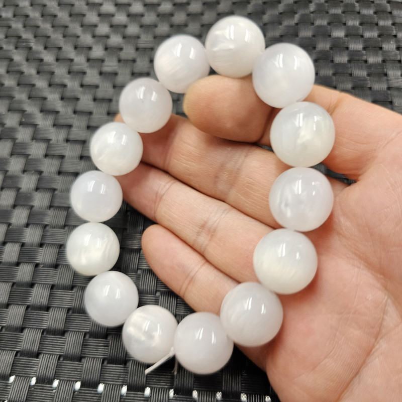 人造蜜蜡圆珠手链白蜜蜡16毫米男女同款手链饰品手链手串手饰