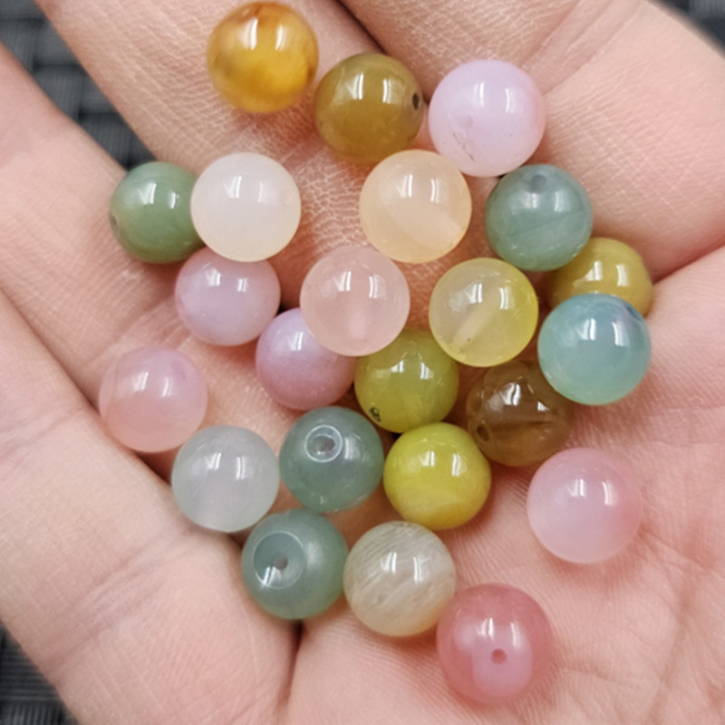 盐源玛瑙圆珠玉石散珠9毫米