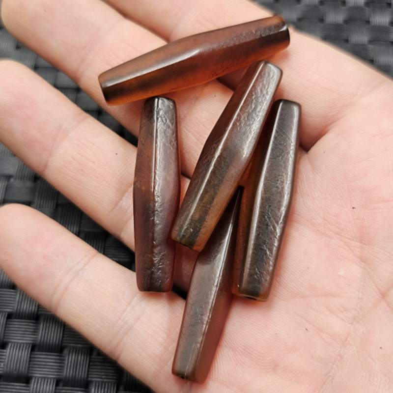 仿古玛瑙六棱珠路路通玉石散珠红糖多棱桶珠勒子米珠饰品配件珠子