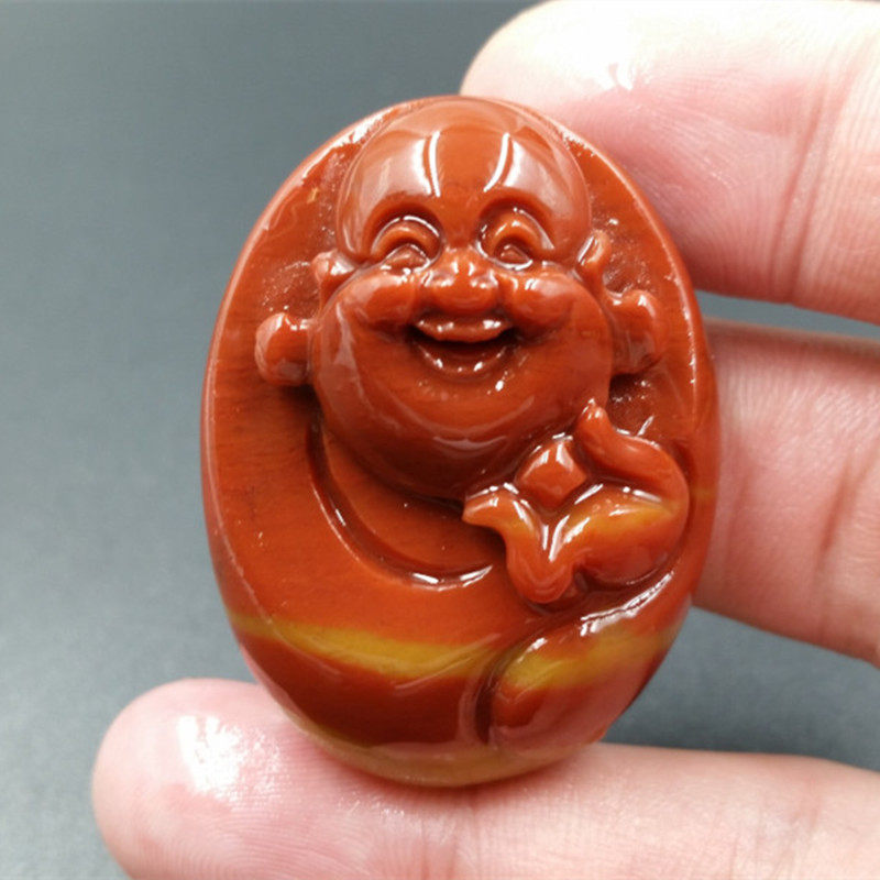 新款天然玉石黄龙玉佛玉挂件黄龙玉大肚佛吊坠玉坠厂家直销
