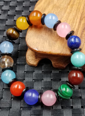 高档精美天然玉石玛瑙毫米多宝珠