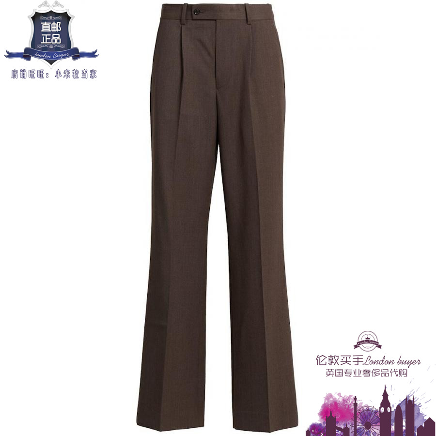 英国代购 女士新款 Tonywack 打褶羊毛混纺休闲裤 正品直邮