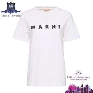 女士新款 短袖 英国代购 MARNI 直邮 棉针织T恤 正品
