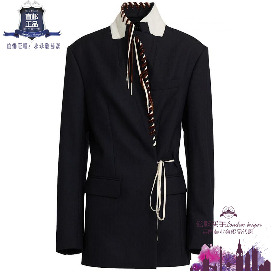 英国代购 女士新款 Dries Van Noten 刺绣羊毛西服短外套正品直邮