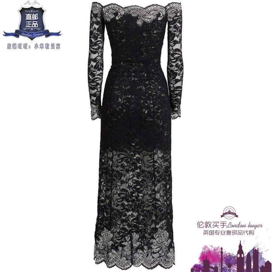 英国代购 女士新款 Rabanne 露肩长款连衣裙 正品直邮