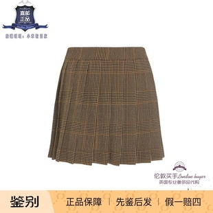 英国代购 女士新款 Golden Goose 打褶羊毛半身裙 正品直邮