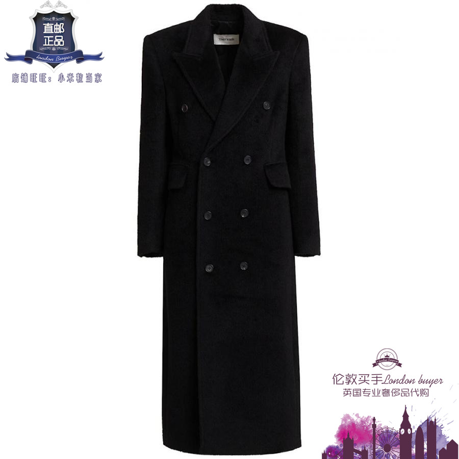 英国代购 女士新款 Tonywack 双排扣羊毛混纺毛呢外套 正品直邮
