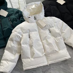 25冬季新款 户外运动休闲防寒鹅绒男女同款连帽夹克羽绒服外套