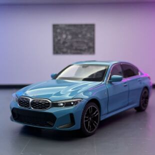 黑曼巴车模1比24宝马325li合金汽车模型摆件带声光儿童玩具车男孩