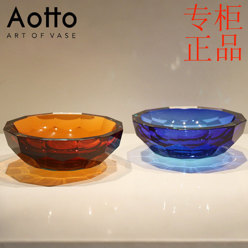 ㊣轻奢设计感水晶琉璃果盘客厅样板间售楼茶几水果糖果饰品收纳果